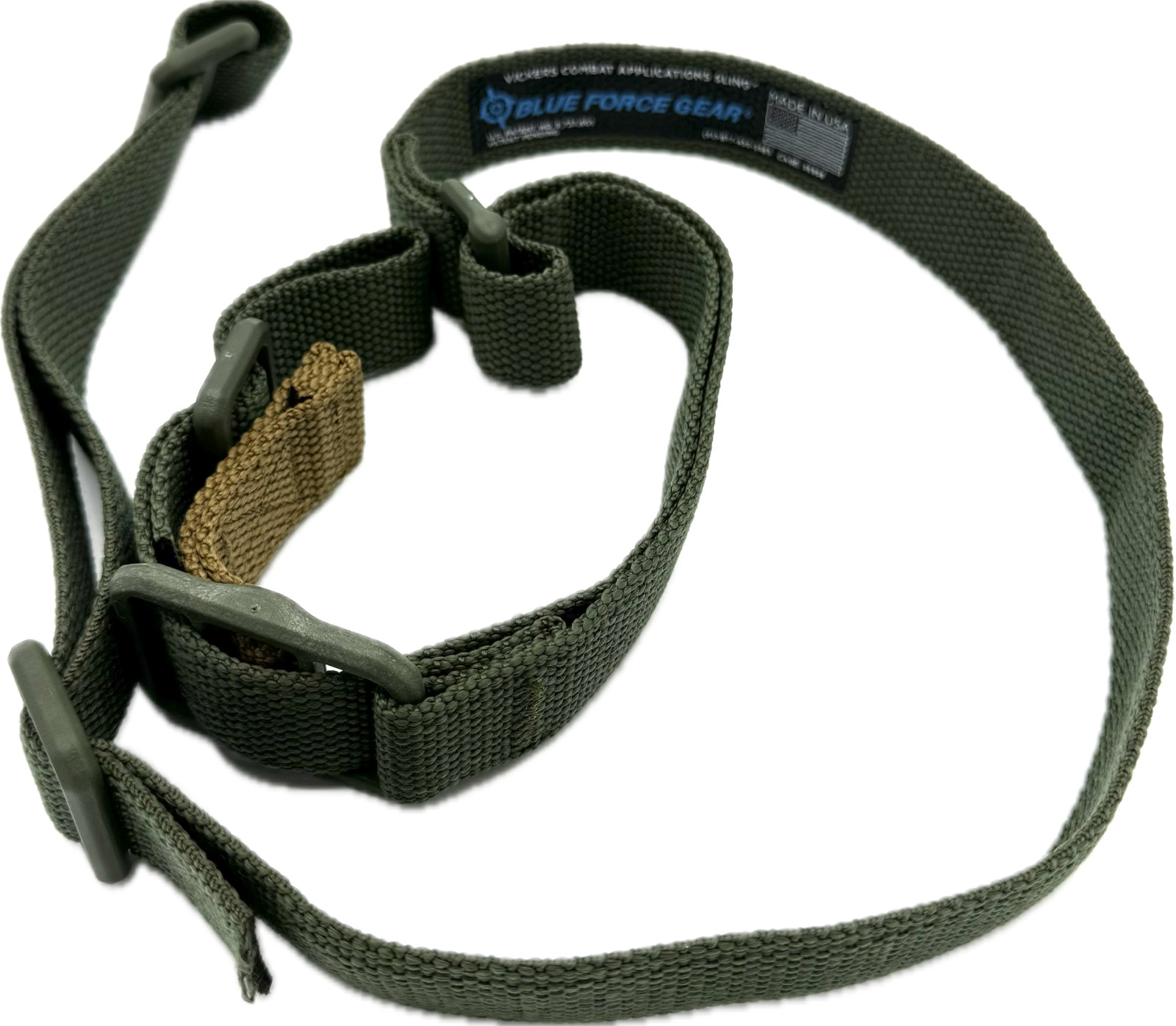 Blue Force Gear VCAS Vickers 2-Point Combat Sling, OD Green, VCAS-125-OA-OD