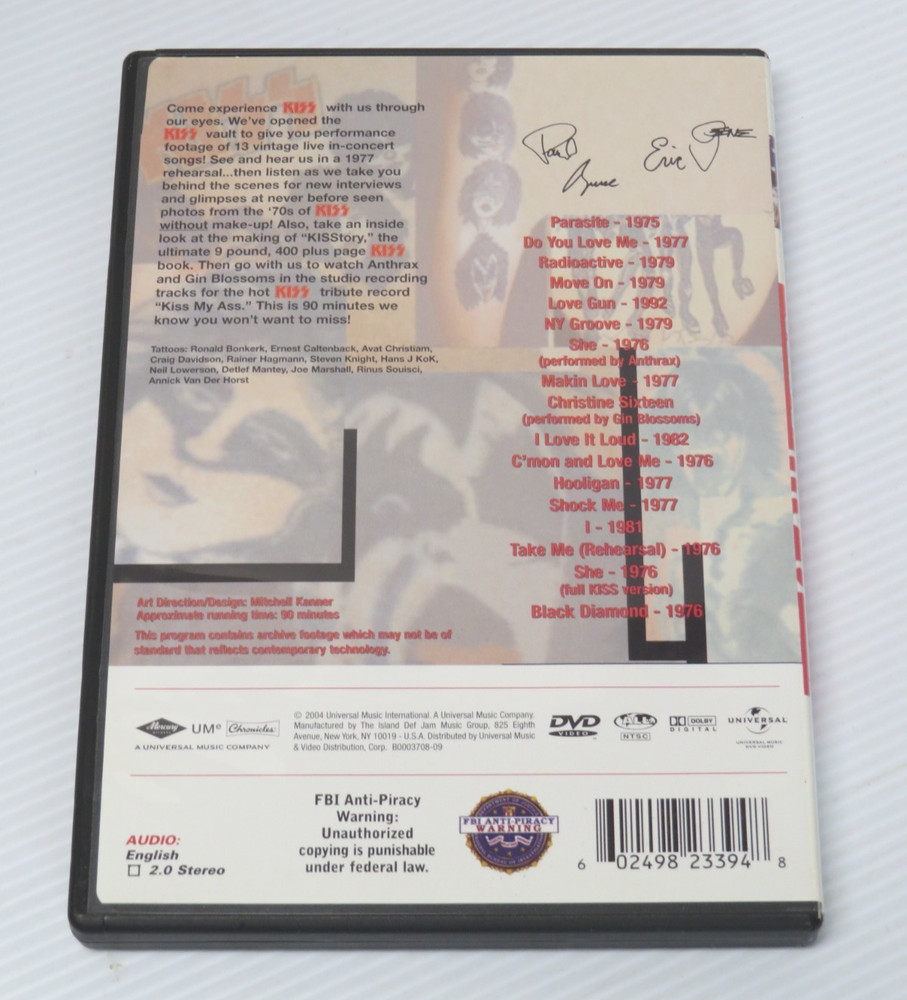 KISS MY A** DVD OFFICIAL 2004 RELEASE