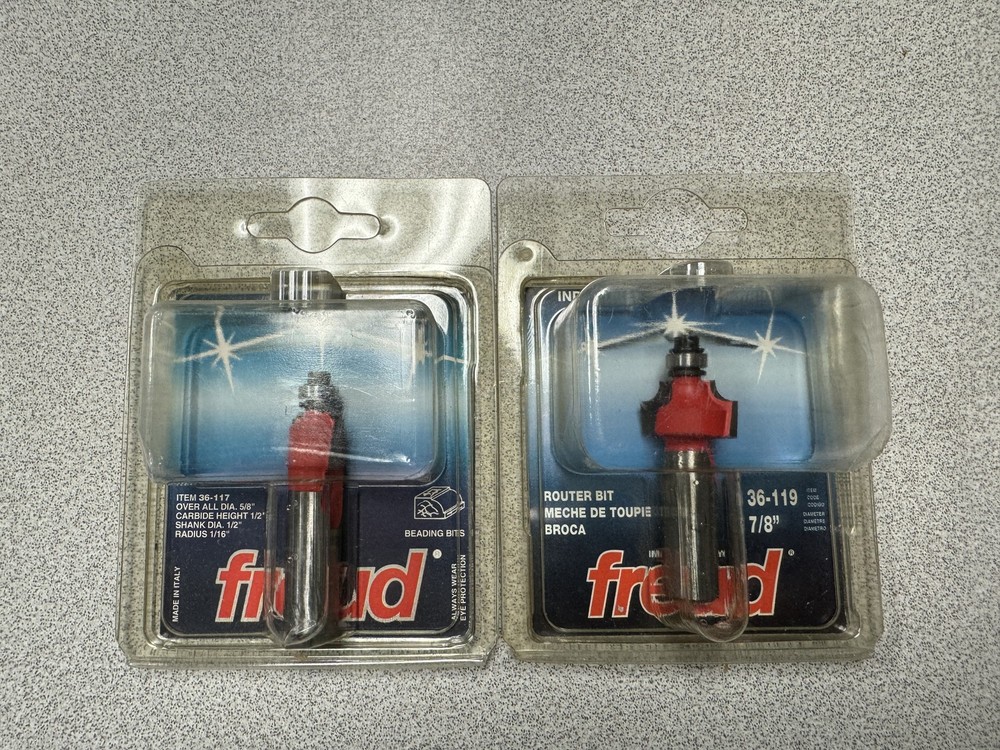 Lot of 2 Freud Router Bits