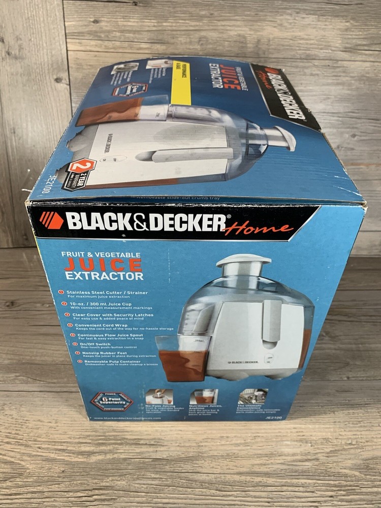 Black & Decker Home Fruit & Vegetable Juice Extractor JE2100 - Open Box