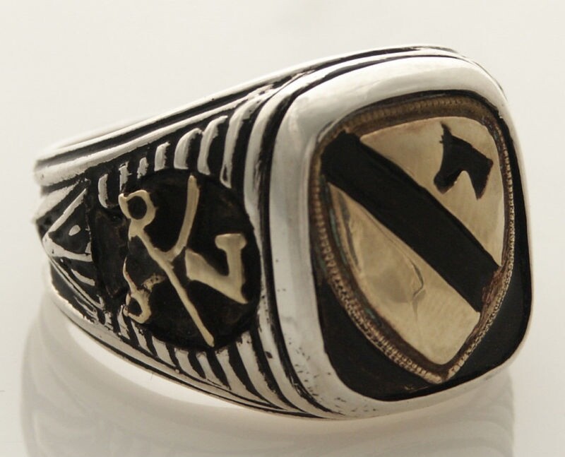 Seventh Cavalry ring Artisan made Sterling Silver