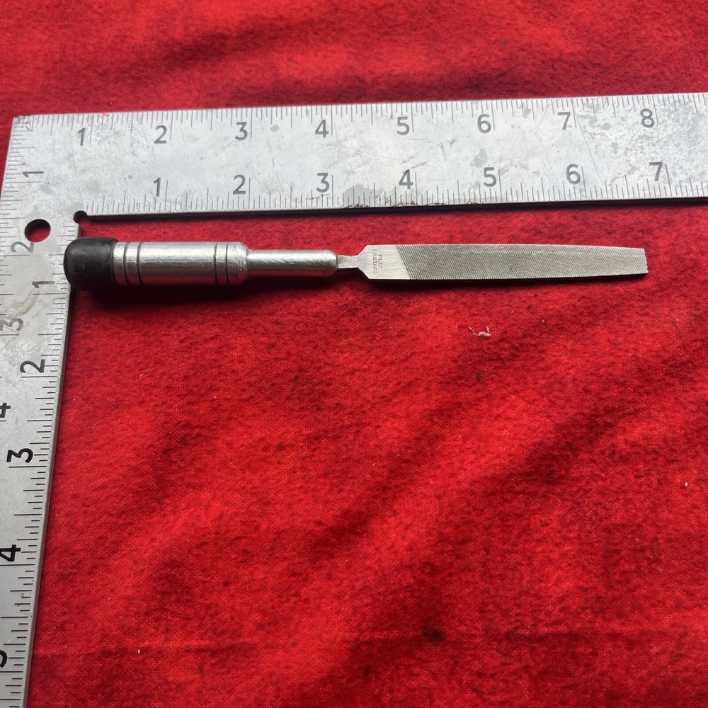 7" FLAT BASTARD HAND FILE TOOL WITH PERMANENT HANDLE (t56)