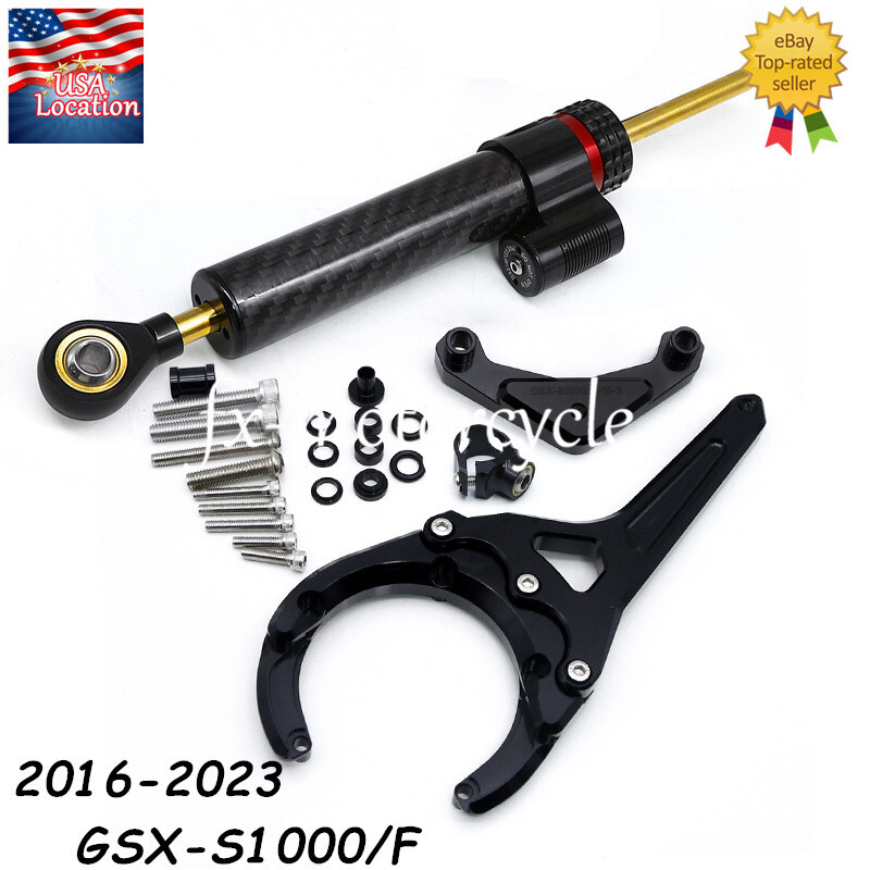 For Suzuki GSX-S1000 GSXS1000F 2016-2024 Carbon Steering Damper Bracket Mounting