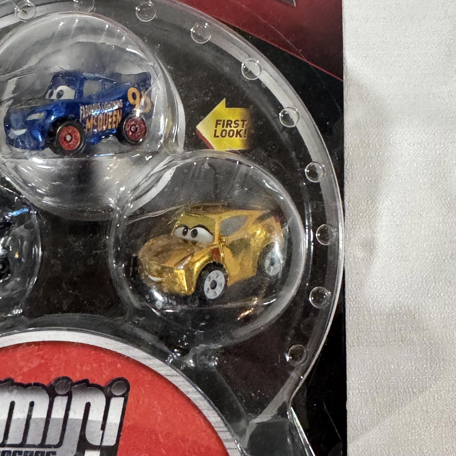 Disney Pixar Cars Mini Racers Metallic Series 3 Pack McQueen Diecast Mattel