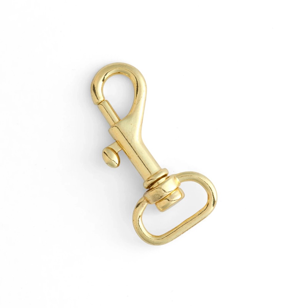 3/4" Swivel Snap Hook, Brass Plated (100 Pack)