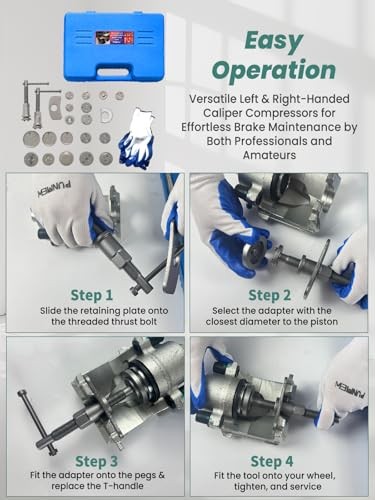 Brake Caliper Compression Tool 24-Piece Heavy Duty Disc Brake Piston Caliper