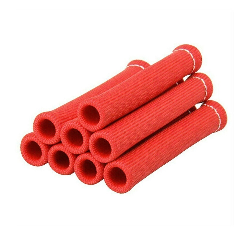 8pcs 2500° Spark Plug Wire Boots Protector Sleeve Heat Shield Cover For LS1 LS2