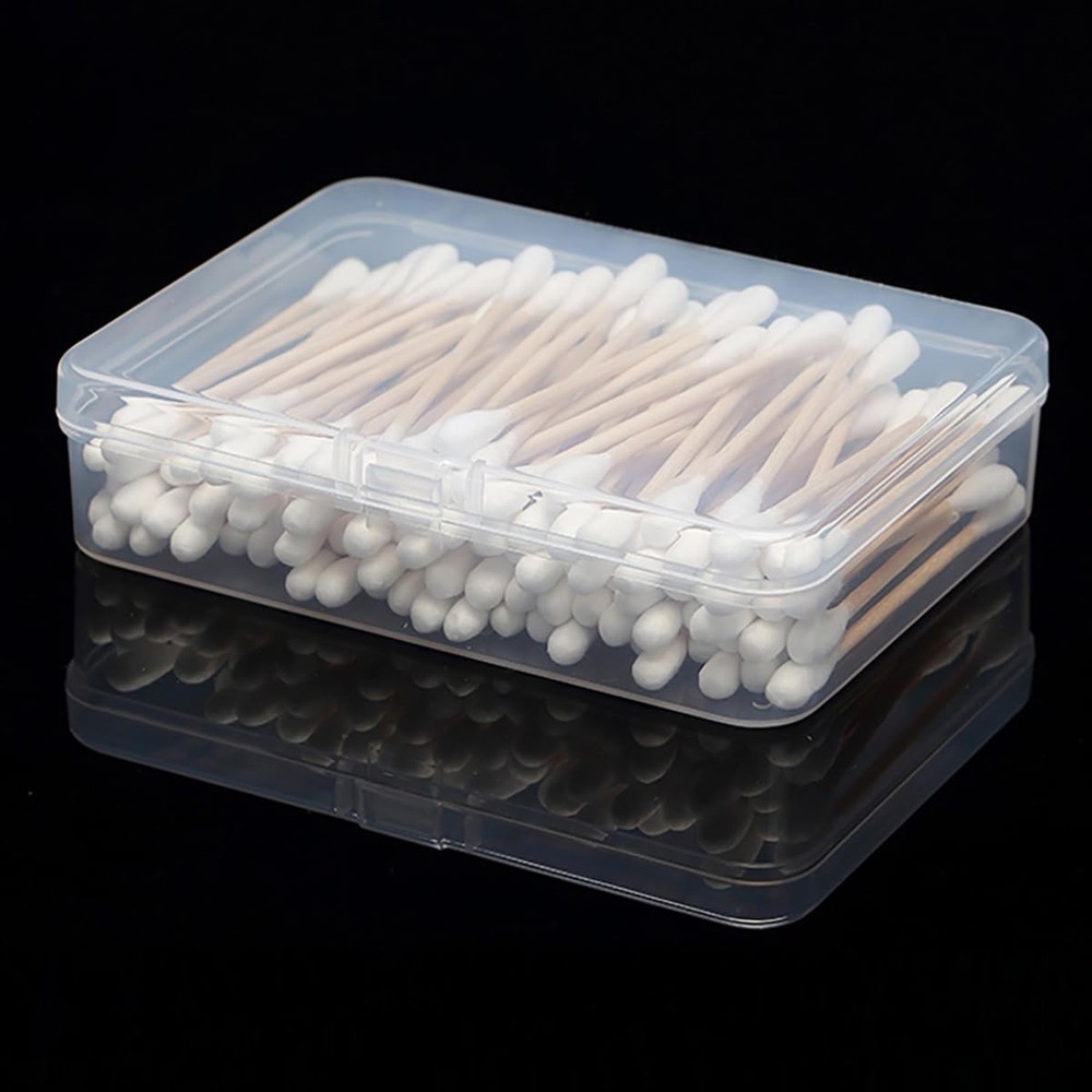 Rectangular Clear Plastic Organizer Storage Box Containers (4.45 x 3.31 x 1.1...