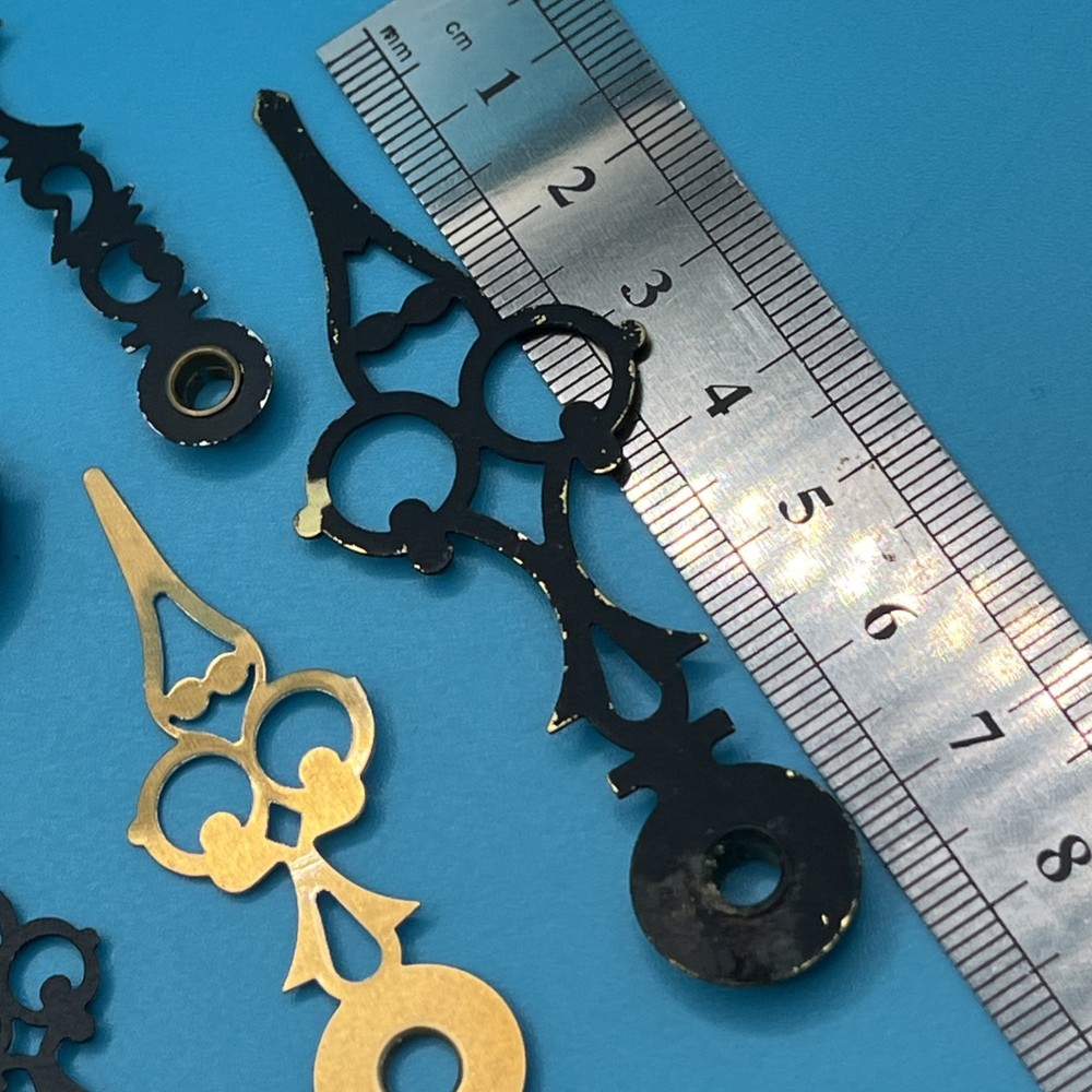13 mixed bundle Black Brass Metal Clock Hands (448)