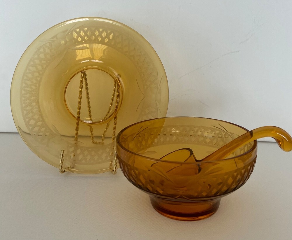 Mayoonnaise/Condiment Set - Amber Color