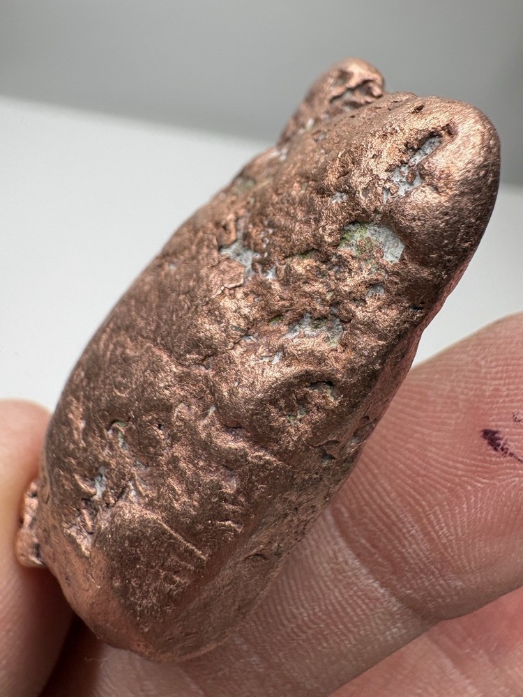 Pure Native Michigan Solid Copper Nugget Specimen Keweenaw Peninsula Mineral