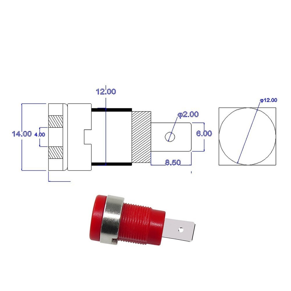 Banana Socket Panel Mount 10 Pcs 12mm Opening 4mm Binding Connector Plated Brass