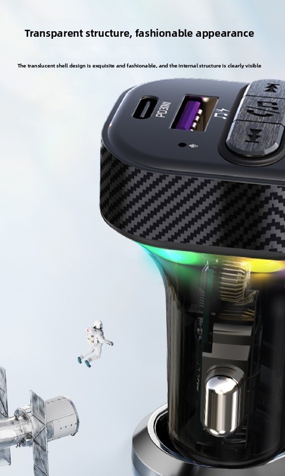 Hands-Free Bluetooth FM Transmitter MP3 Player PD Fast Car Charger