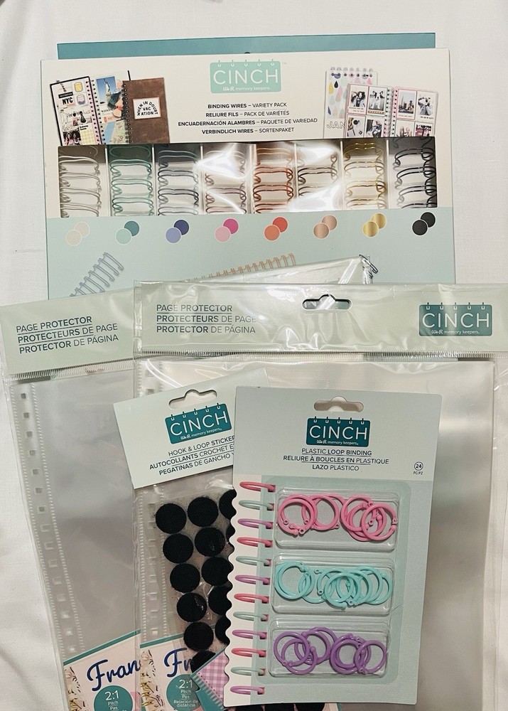 We R Memory Keepers-Cinch Binding Wires 16 Pack/Plastic Loop/etc Bundle- ALL NEW