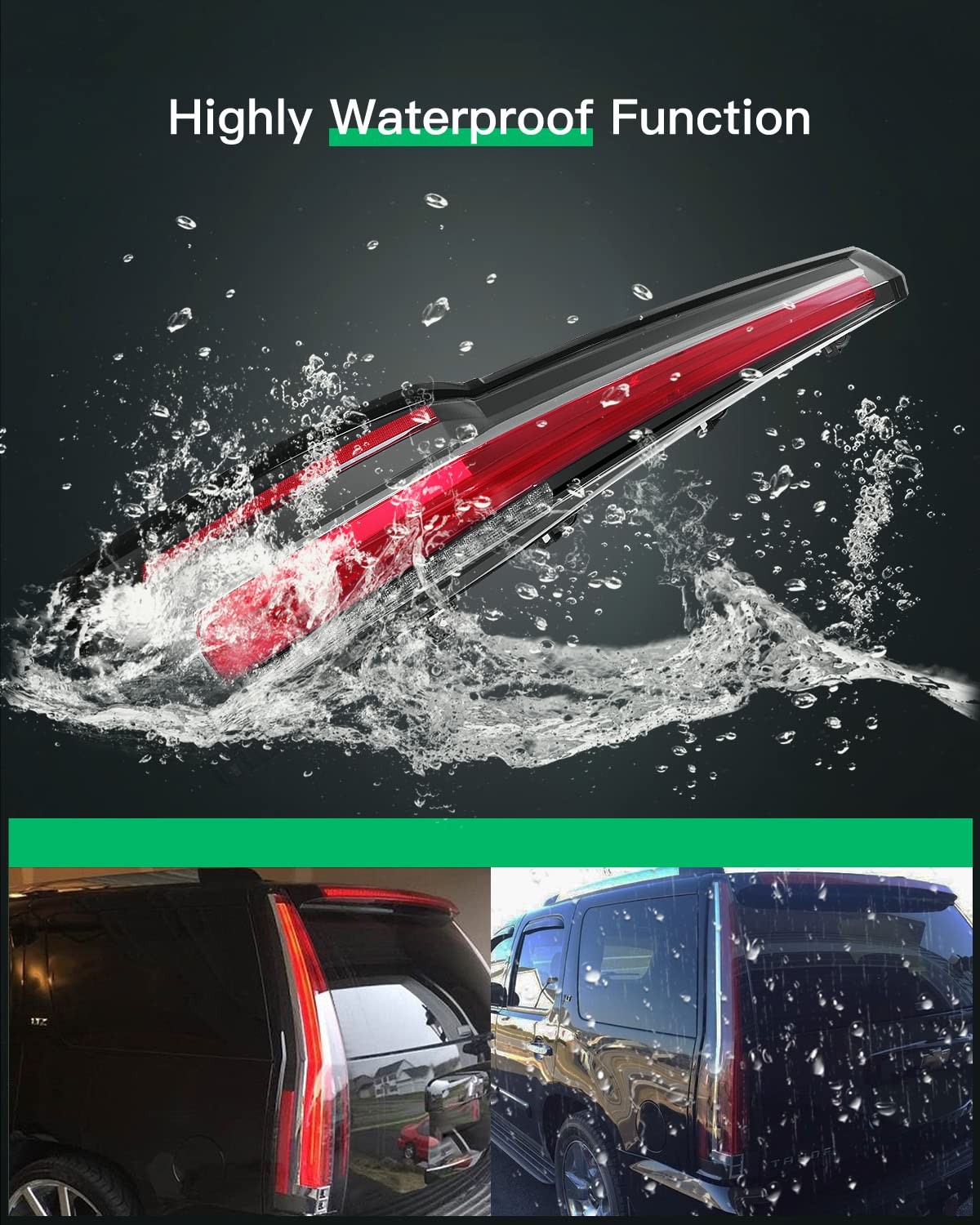 FULL LED Tail Light Assembly Replacement For 2015-2020 For Chevrolet Suburban