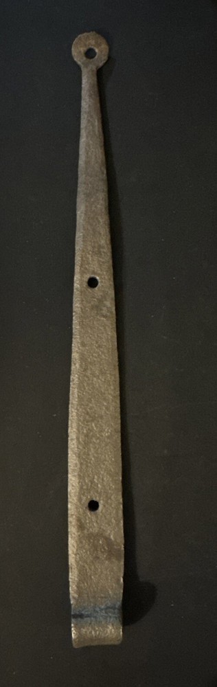Antique Hand Forged 19” Wrough Iron Strap/ Hinge