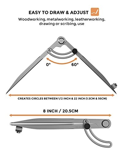 Compass Pencil Drawing Tool Drafting Compass for Geometry Woodworking