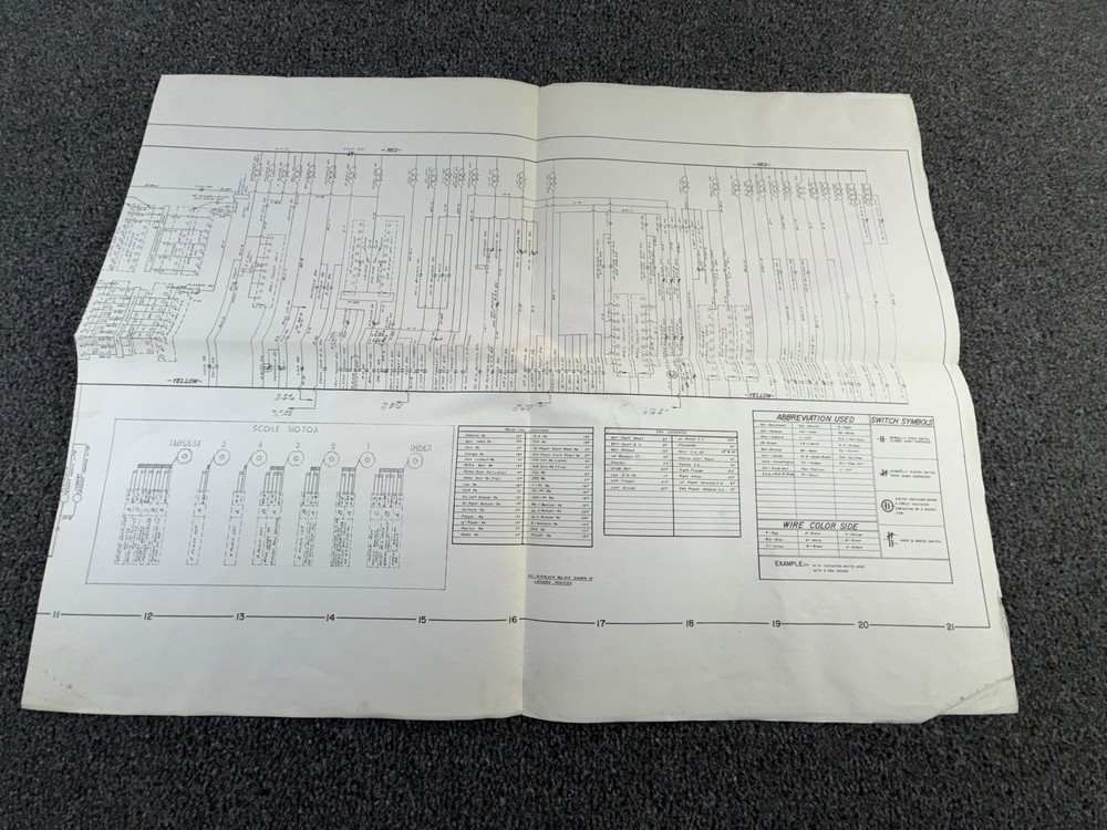 Williams Pit-Stop Pinball Machine Game Manual Schematics ORIGINAL