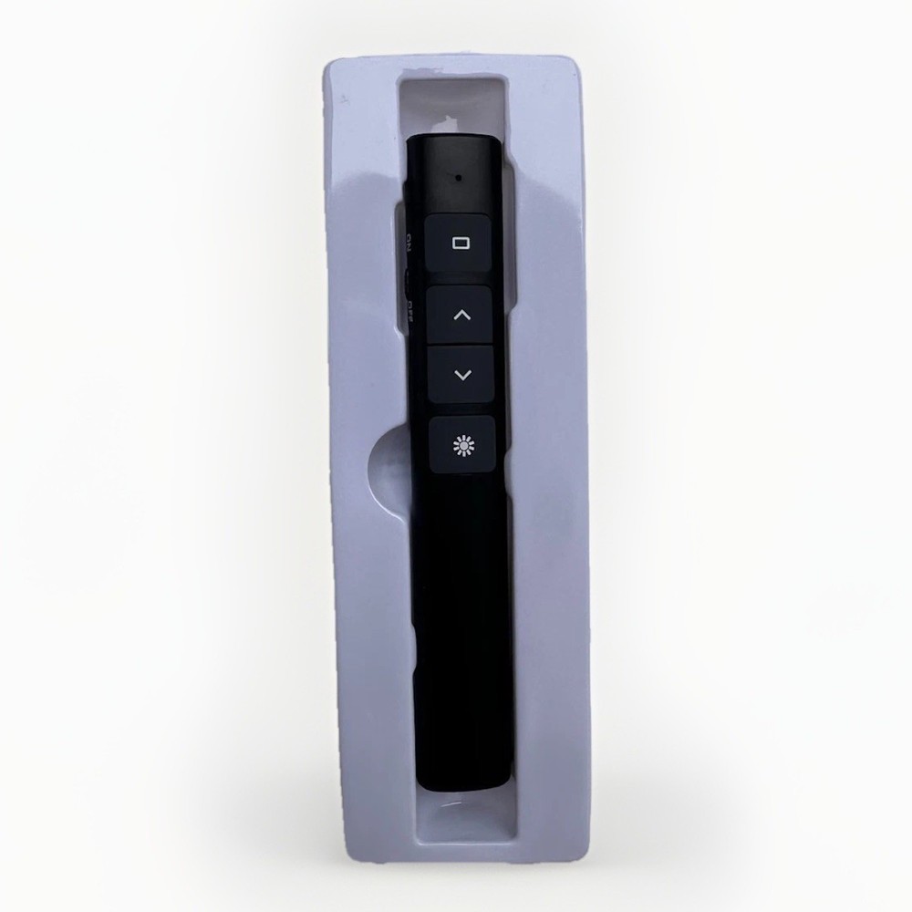 2.4 GHz Wireless Presenter with Red Pointer RF Remote Control Rechargeable Black