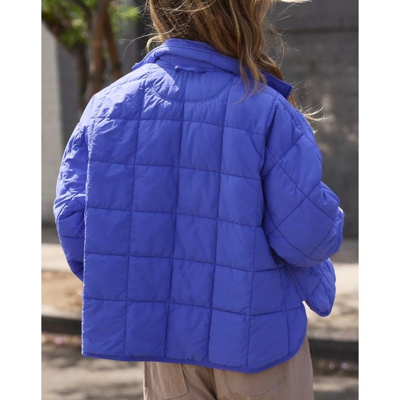 NWT Free People Movement Pippa Packable Puffer Jacket Pulse Neon Blue Size Small