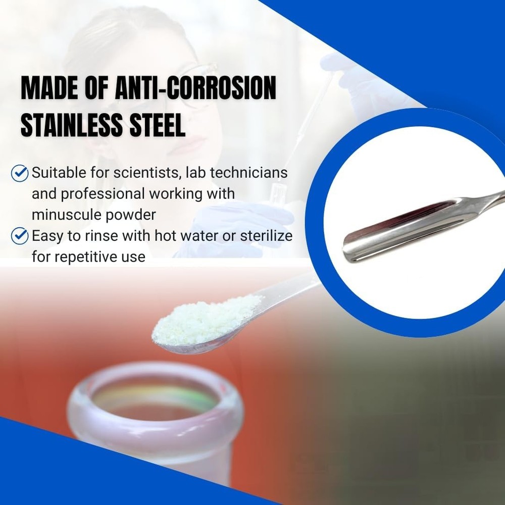 Multipurpose Micro Lab Scoop Half Rounded 9-inch Spoon Spatula Sampler