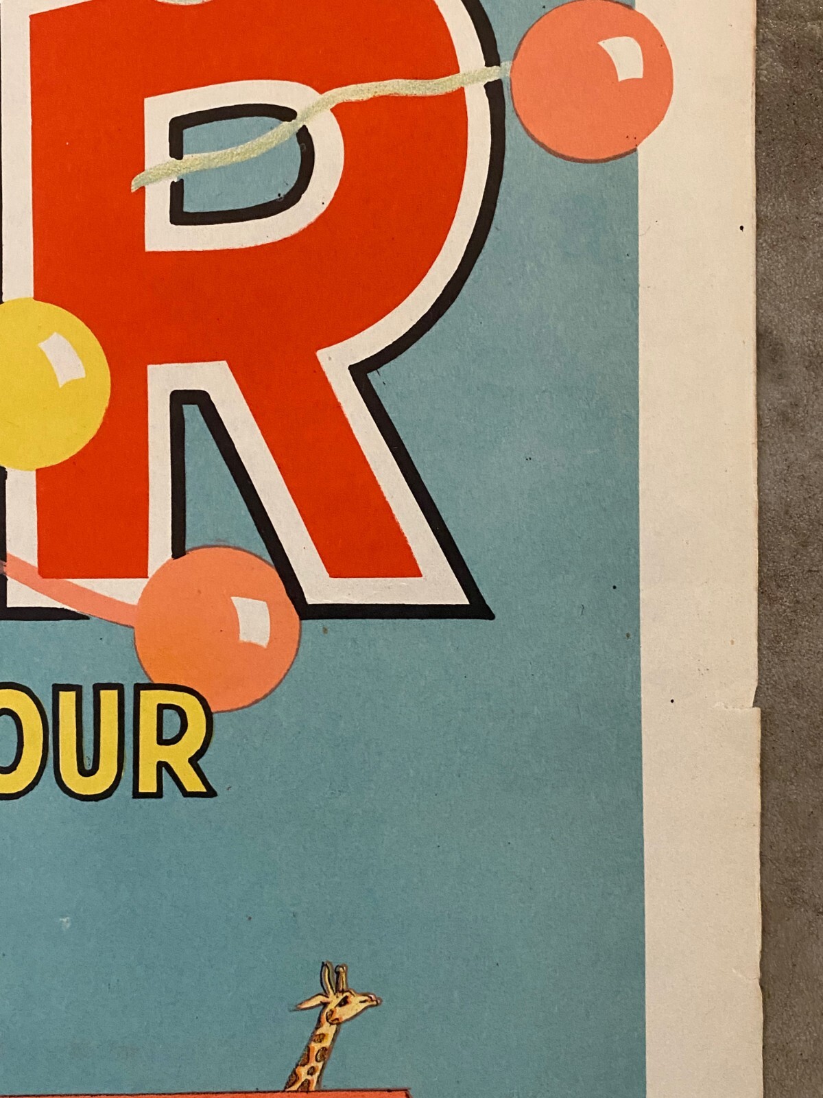 Antique/VTG 30's Carnival Fun Fair Poster, Motorcycle Death Riders, Ghost Train