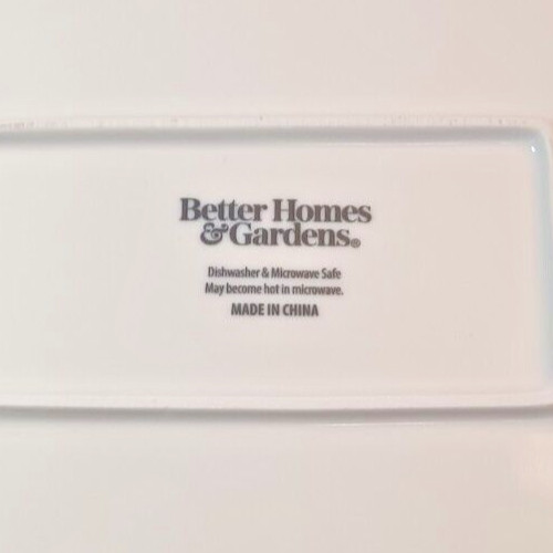 Better Homes and Gardens White Rectangular Platter 14.25" x 10"