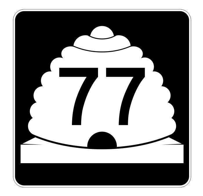 Utah State Highway 77 Sticker Decal