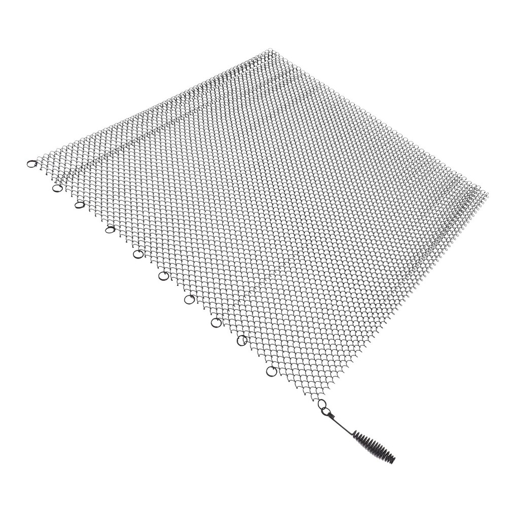 2 Panel Fireplace Mesh Screen Curtain Durable Safety Hanging Replacement Screens
