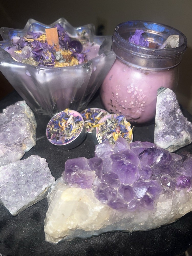 🔮💜 Intuition Candle — Third Eye Spell Candle | Handmade Intention Candle