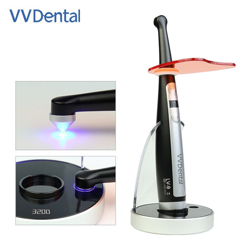 Dental Wireless LED Curing Light 3300mW Cordless Resin Cure Lamp Tooth Whitening