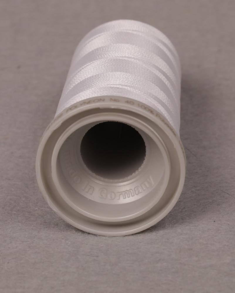 MADEIRA POLYESTER SEWING MACHINE EMBROIDERY WHITE THREAD 1 SPOOL 1000m 1801