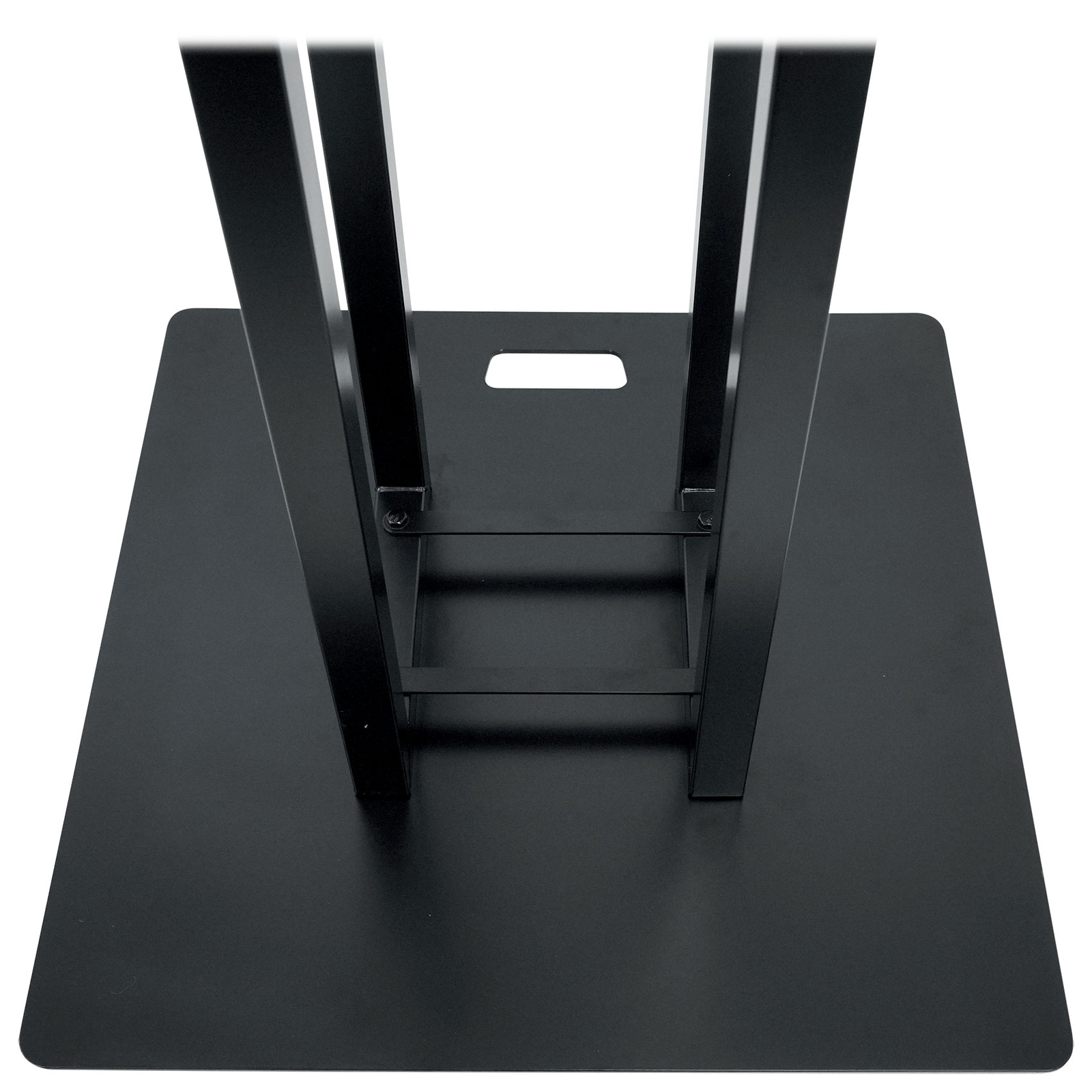 2) Rockville RTP33-TV Black Totem DJ Speaker/Lighting Stands+Detachable TV Mount