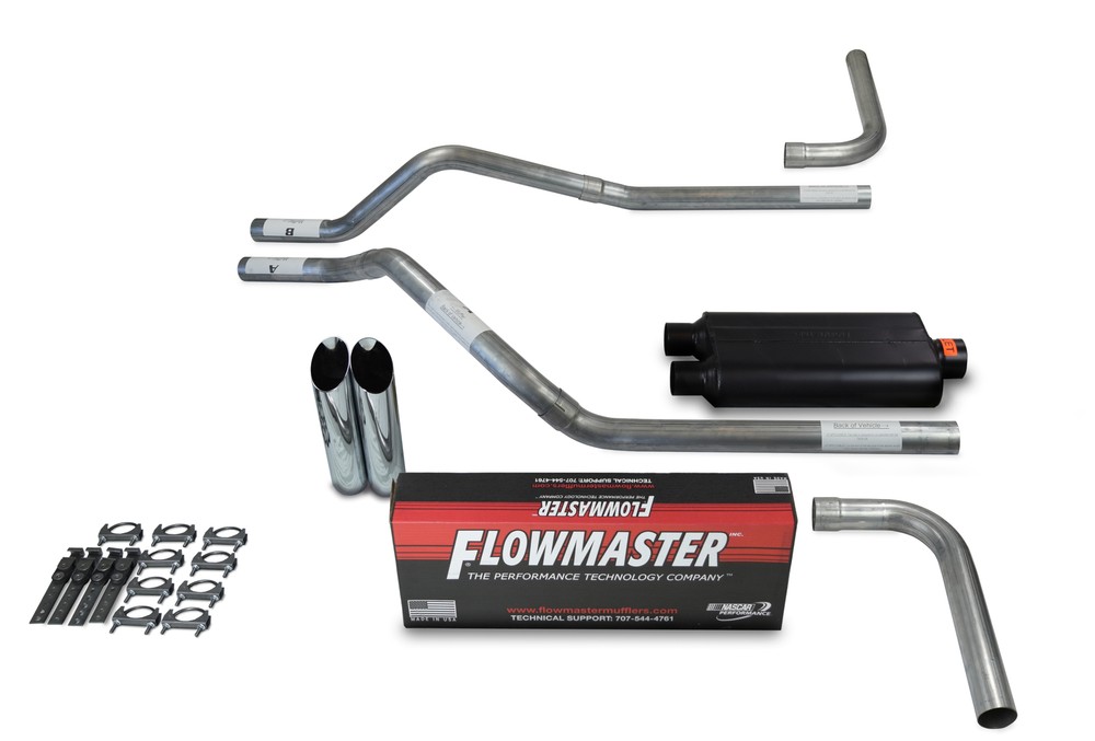 GMC Jimmy 92-94 2.5" Dual Exhaust Kits Flowmaster 50 Slash Tip Side Exit
