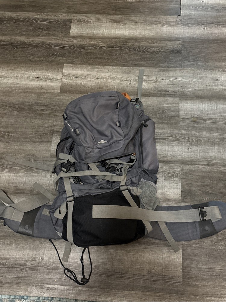 High Sierra Long Trail 90 Hiking Backpack Frame Pack Gray Orange
