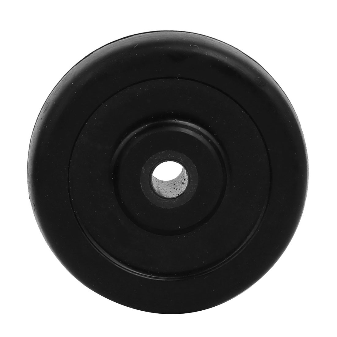 4 PCS 2-inch Diameter Black Rubber Pulley Skateboard Trolley Caster Wheel