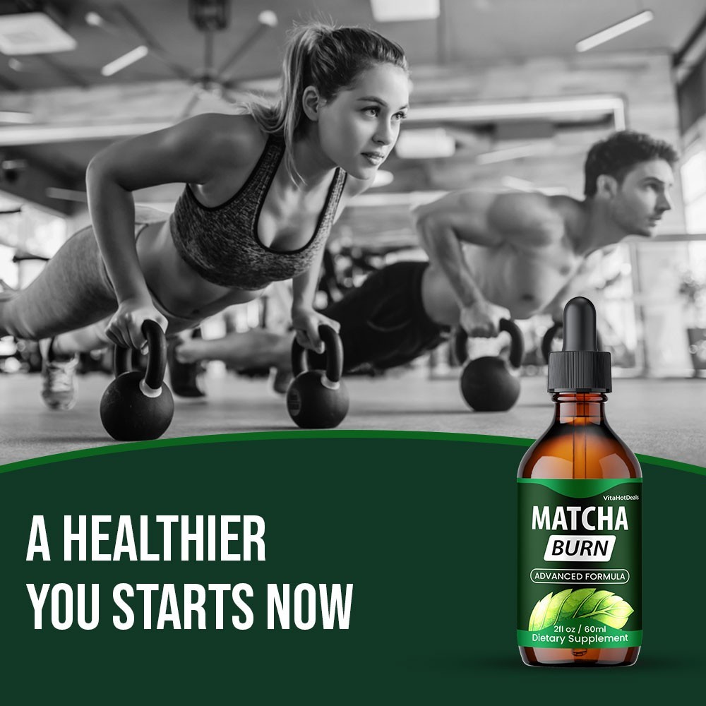 Matcha Burn Drops, Max Strength, MatchaBurn Liquid Supplement (10 Pack)