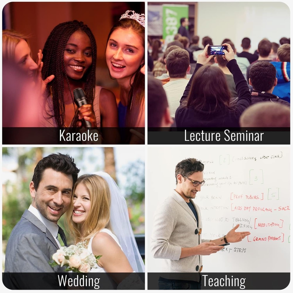 2-In-1 Bluetooth Wireless Microphone & Voice Amplifier, Portable Wireles