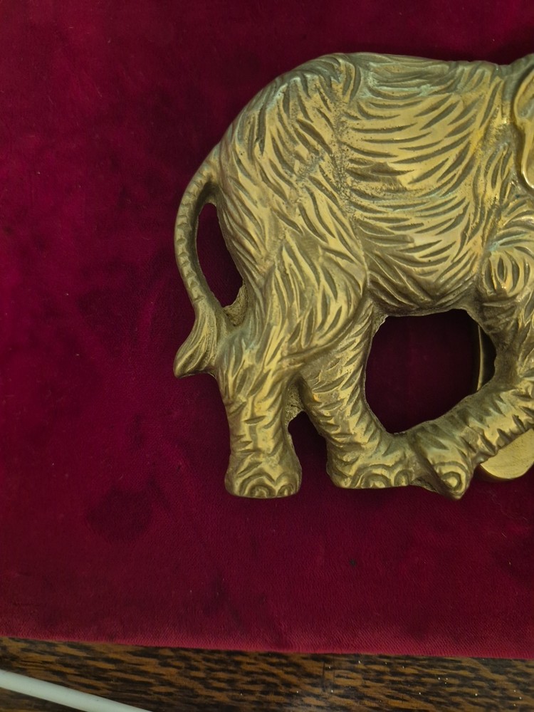 Vintage Brass Elephant Door KNOCKER