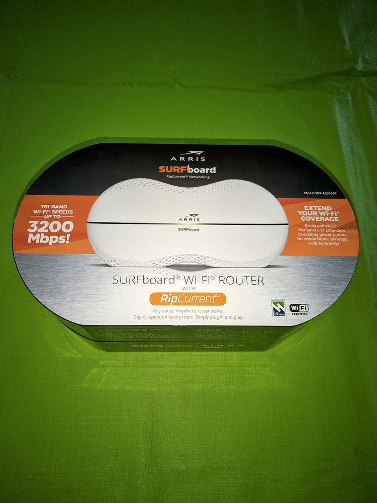 Arris SBR-AC3200P Tri-Band Surfboard Wireless Network Extender With RipCurrent