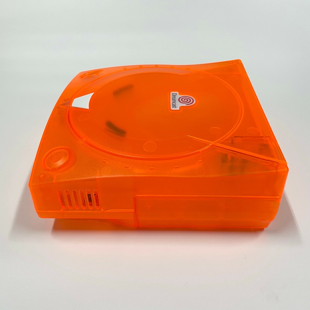 Replacement Translucent Case Shell for SEGA Dreamcast Transparent Crystal Orange