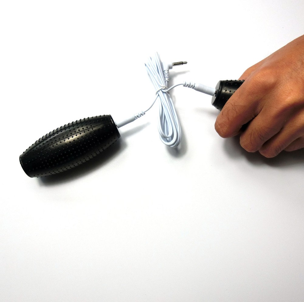 2 Hand Grenade electrode Physiotherapy Accessories With Cable for TENS Machine