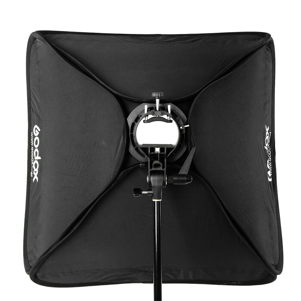 Godox Studio Flash Speedlite Softbox 40*40cm 40x40 + S type Bracket Mount Kit