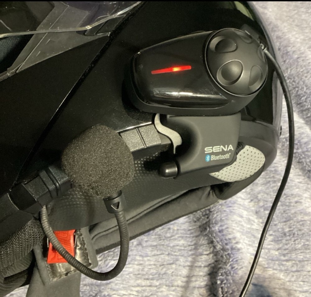 Motorcycle helmet by Schuberth C3 Pro Helmet and Sena Bluetooth Headset+Intercom