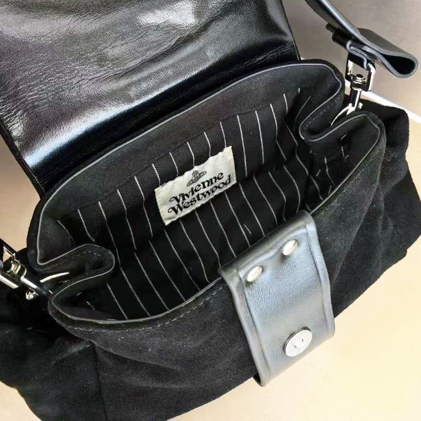 Vivienne Westwood Hazel Treasure Handbag Suede Black outlet F/S JP [DDP]