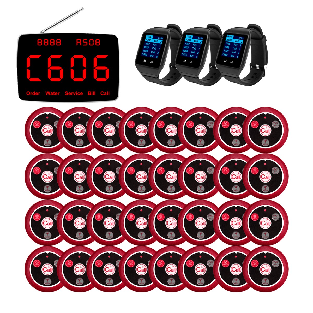 CATEL Restaurant Wireless Waiter Call System Table Call Button Pager