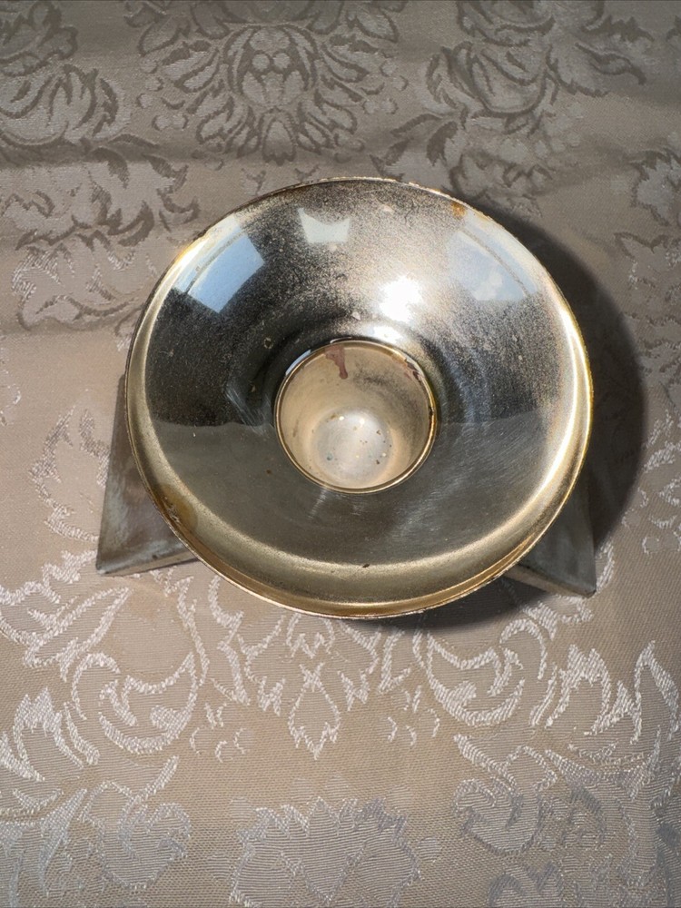 1960s WMF IKORA Silver Plate E.P. Brass Candle Holders Germany 3" #4847