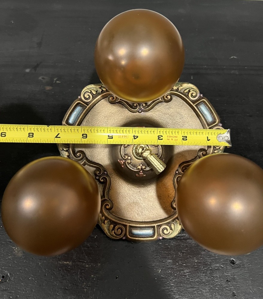 Rewired Three Socket Flush Mount Hall Fixture Nice 46A