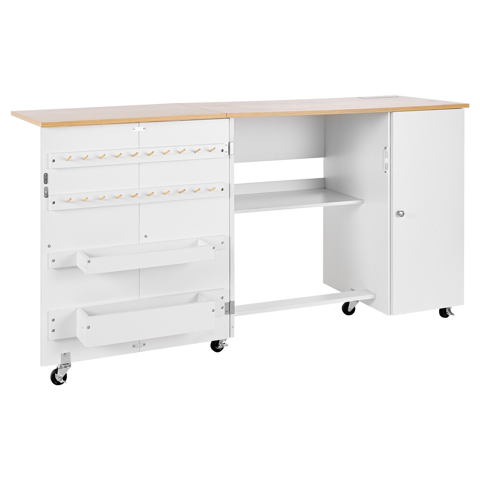 VEVOR Folding Sewing Table Multipurpose Sewing Machine Table Charging Station