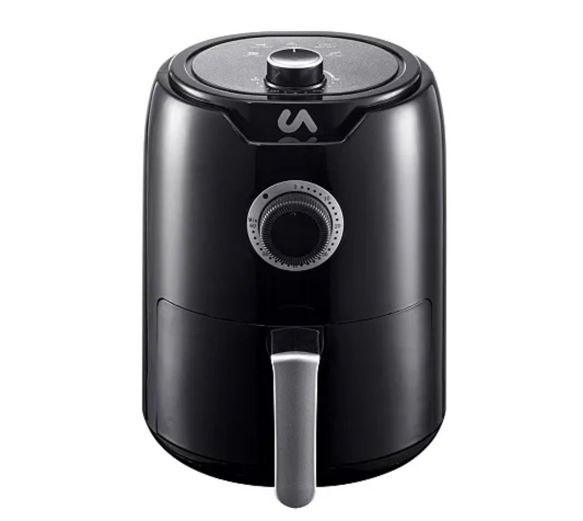 Uber Appliance Mini Air Fryer 2 Quart Black UB-AF-2M 2.0L Compact Personal Size